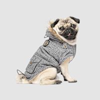 Canada Pooch Army Dog Parka Salt & Pepper 12"