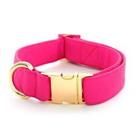 Handmade in USA Dog Collar - Hot Pink Metal Buckle