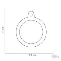 My Family Custom Pet ID Tags - Hushtags Pink Circle
