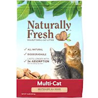 Naturally Fresh Walnut Shell Multi-Cat Clumping Litter - Unscented 26 LB
