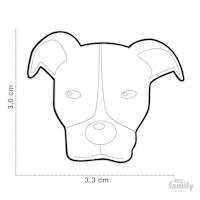 My Family Custom Pet ID Tags - Friends Brown & White Pitbull