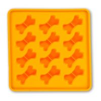 Messy Mutts - Framed Spill-Proof Silicone Dog Treat Mold Orange