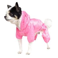 ppark Packable Pocket Hooded Coverall Dog Raincoat Pink 12D