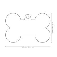 My Family Custom Pet ID Tags - Classic Black Houndstooth Bone XL