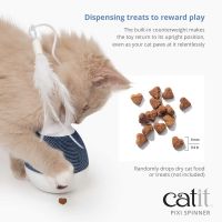 Catit PIXI Spinner Cat Toy - White & Blue