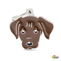 My Family Custom Pet ID Tags - Friends Chocolate Labrador