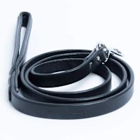 Angel Dallas Leather Dog Leashes Black 72" x 1"