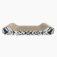 Catit Style Patterned Cat Scratcher with Catnip - White Tiger Lounge