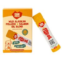 Fam Pets Wild Alaskan Pollock & Salmon Fish Oil Grab & Go Stick  Case of 30 (150 ml)