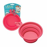 Messy Mutts - Silicone Collapsible Travel Bowl for Dogs Watermelon M