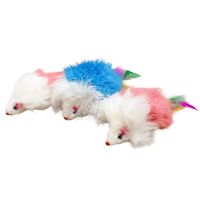 Rattle Mouse Feather Tail Cat Toy 1 pc