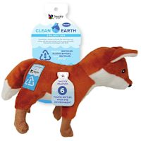 Spunky Pup Clean Earth Recycled Plush FOX Dog Toy S