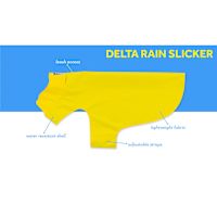 RC Pets Delta Rain Slicker Dog Coat Lemon XL
