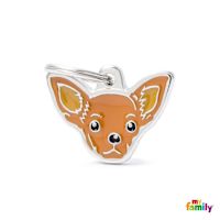 My Family Custom Pet ID Tags - Friends Chocolate Chihuahua