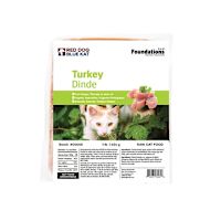 Red Dog Blue Kat Raw Cat Food - Turkey Foundations 1 lb (4 x 1/4 lb)