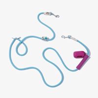 Puppy Gallery Hand-Free Clay Rope Lead 8.5 ft Blue/White M