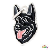 My Family Custom Pet ID Tags - Friends Black German Sheppard