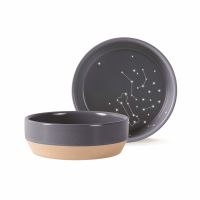 Celestial Stoneware Dog Bowl