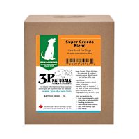 3P Naturals Raw Dog Food Veggie Mix 3 - Super Greens Blend 1 lb (4 x 1/4lb)