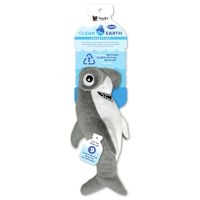 Spunky Pup Clean Earth Recycled Plush HAMMERHEAD SHARK Dog Toy L