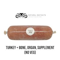 Natural Instincts Raw Cat Food - Turkey with Bone, Organ & Supplement NO Veg 250 g