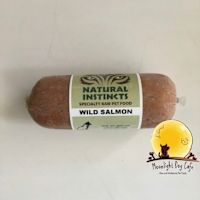 Natural Instincts Raw Dog and Cat Food - 100% Wild Salmon with Bone NO Veg 500 g SINGLE