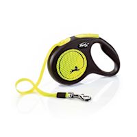 Flexi Retractable Leash - Neon Tape Yellow Small 16'