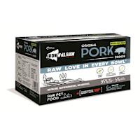 Iron Will Raw Frozen Dog Food - Complete Pork Dinner 6 lb