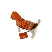 One for Pets Hooded Dog Raincoat Orange Size 10