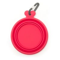 Messy Mutts - Silicone Collapsible Travel Bowl for Dogs Watermelon M