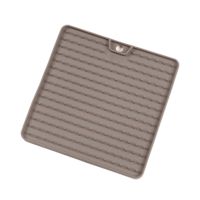 Messy Mutts - Silicone Reversible Interactive Feeding Mat for Cats Grey