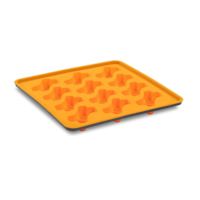 Messy Mutts - Framed Spill-Proof Silicone Dog Treat Mold Orange