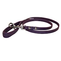 Angel Classic Alpine Plain Leather Dog Leashes Orchid Purple 72" x 3/4"