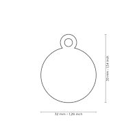 My Family Custom Pet ID Tags - Basic Chrome Round L