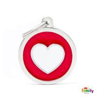 My Family Custom Pet ID Tags - Charms White Heart L