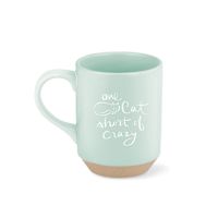 One Cat Short of Crazy Stoneware Mug 12 oz