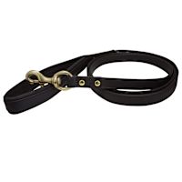 Angel Classic Alpine Plain Leather Dog Leashes Chocolate Brown 72" x 3/4"