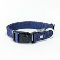 ppark AIR Bamboo Charcoal Dog Collar Navy ML