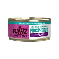 Rawz Cat Food Pate Cans - Lower Phosphorus Turkey 5.5 oz Single