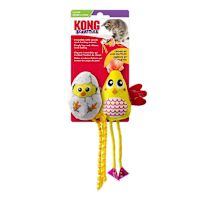 KONG Catnip Cat Toy Scrattles Chicken & Chick 2 pk