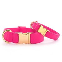 Handmade in USA Dog Collar - Hot Pink Metal Buckle