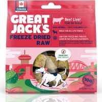 Great Jack's Freeze-Dried Raw Dog Treats - 100% Beef Liver 14 oz