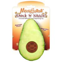Meowijuana Knock n Nibble Cat Treat Dispenser Avocado