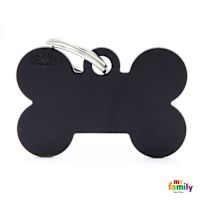 My Family Custom Pet ID Tags - Basic Black Bone L