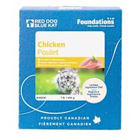 Red Dog Blue Kat Raw Cat Food - Chicken Foundations (4 x 1/4 lb)