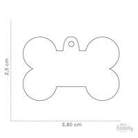 My Family Custom Pet ID Tags - Basic Golden Bone (24k Gold plated) L