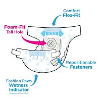 Four Paws Wee Wee Disposable Dog Diapers 12pk S