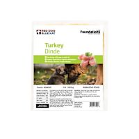 Red Dog Blue Kat Raw Dog Food - Turkey & Veggies Foundations 1 lb (4 x 1/4 lb)