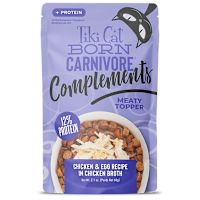 Tiki Cat Born Carnivore Complements Meaty Topper - Chicken & Egg 2.1 oz Case of 12