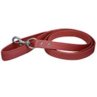Angel Classic Alpine Plain Leather Dog Leashes Bubblegum Pink 48" x 1/2"